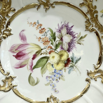​Тарелка декоративная «Цветы», Германия, мануфактура "Мейсен", XX век.